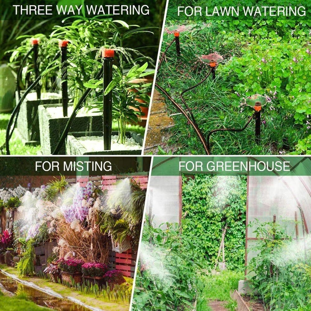 100FT 50FT Auto Drip Irrigation System Kit Timer Micro Sprinkler Garden Watering