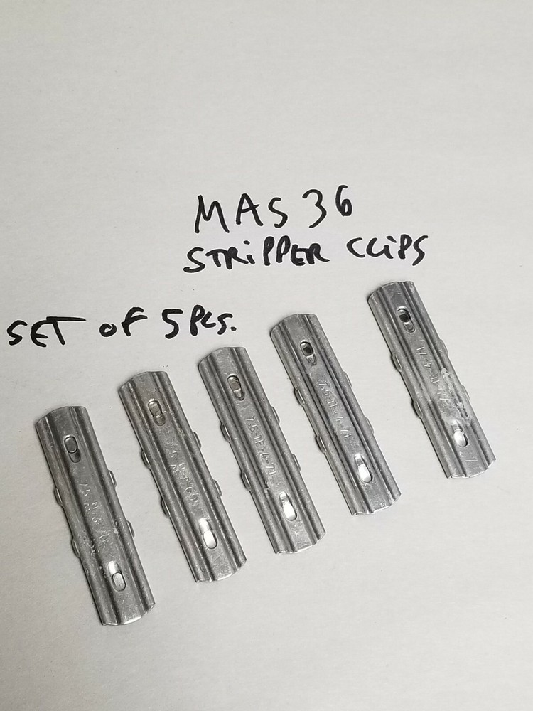 SET OF 5 MAS 36 STRIPPER CLIPS.