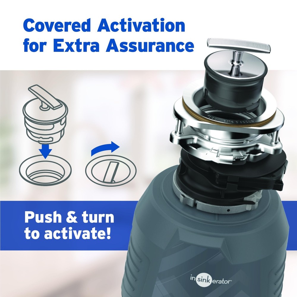 InSinkErator Evolution Cover Control 3/4 HP Garbage Disposal, Advanced Series EZ