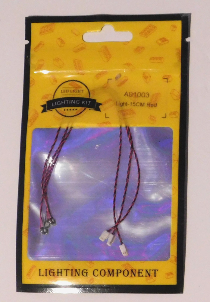 A01003  "Let's Light Up"  Brick World LED lighting  15CM Red LED light component