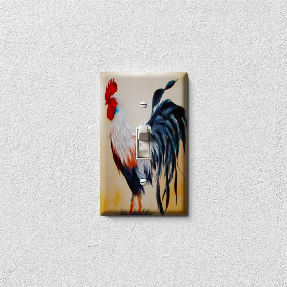 SnazzySwitch Rooster Profile Decorative Light Switch Plate Cover
