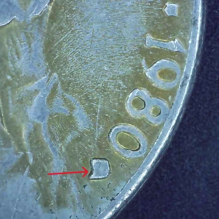 1980 D Nickel error DDR/FMM.