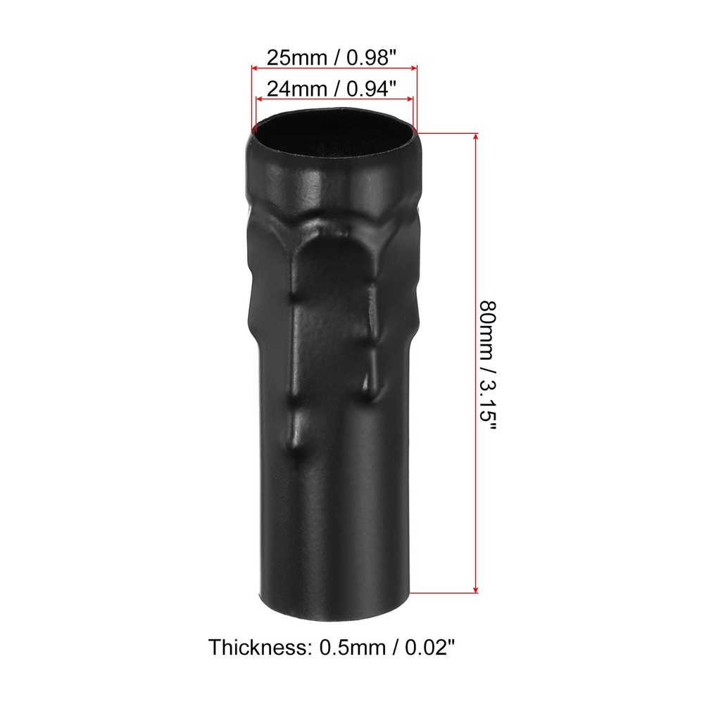 Candle Socket Covers, 3.1 Inch Candelabra Base Holder, Black 3 Pcs