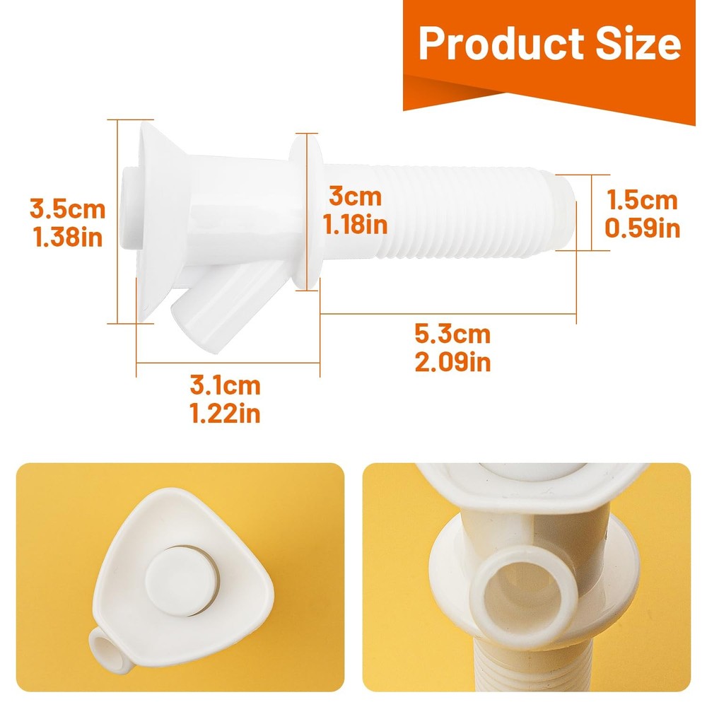 3 Pcs Push-Button Cooler Spigot Replacement, Compatible with Rubbermaid White