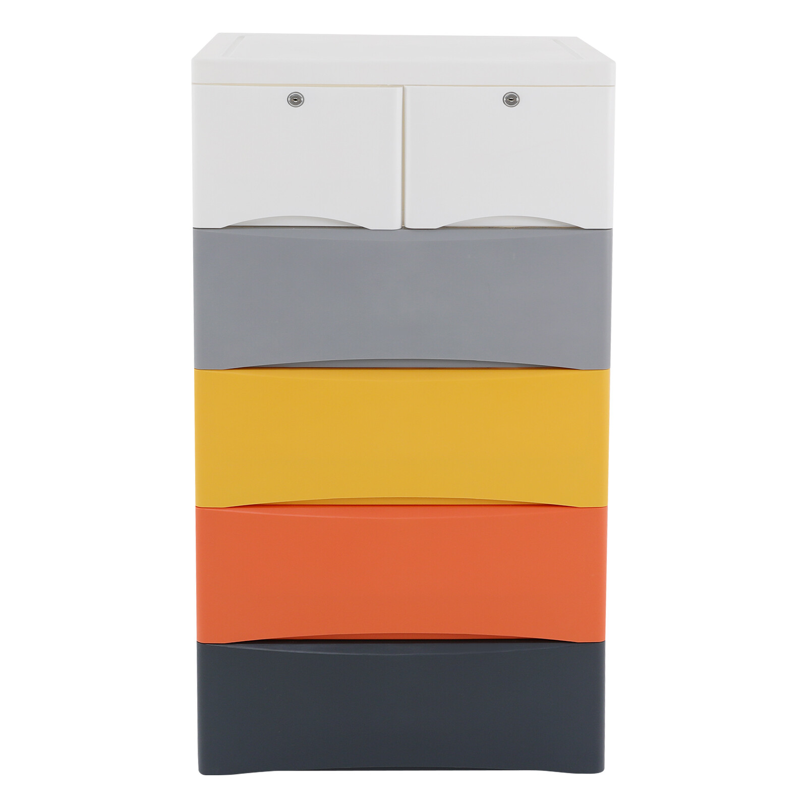 5-Tier Plastic 5 Drawers Dresser Storage Cabinet Bedroom Chest Closet Organizer