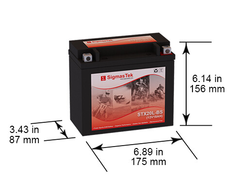 Deka ETX20L 270CCA Battery (Replacement) by SigmasTek