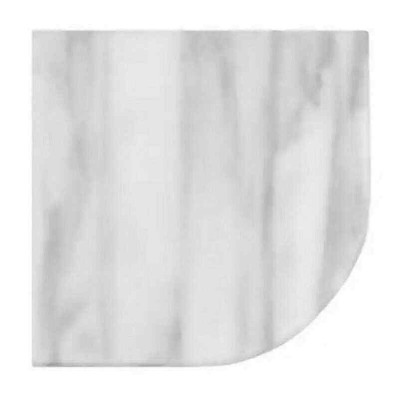 Dawning White 7.625 in. x 7.625 in. Polished Marble Wall Mount Corner Shelf Tile