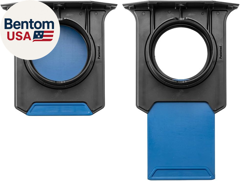 4'' to 4'' Ready-Mount Self Cleaning Blast Gate - Durable Polymer Dust Blast Gat