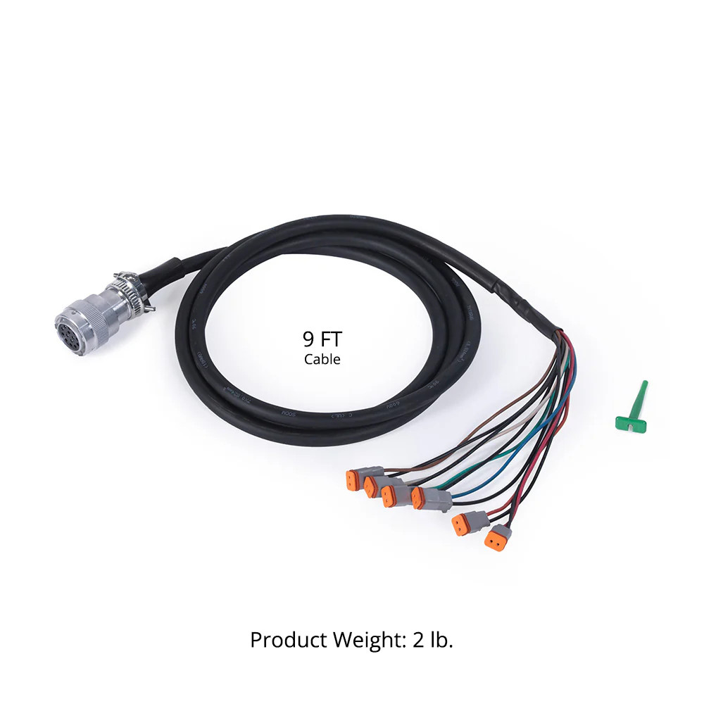 Titan Attachments Skid Steer 14-Pin Wire Harness, 6 Deutsch Plugs