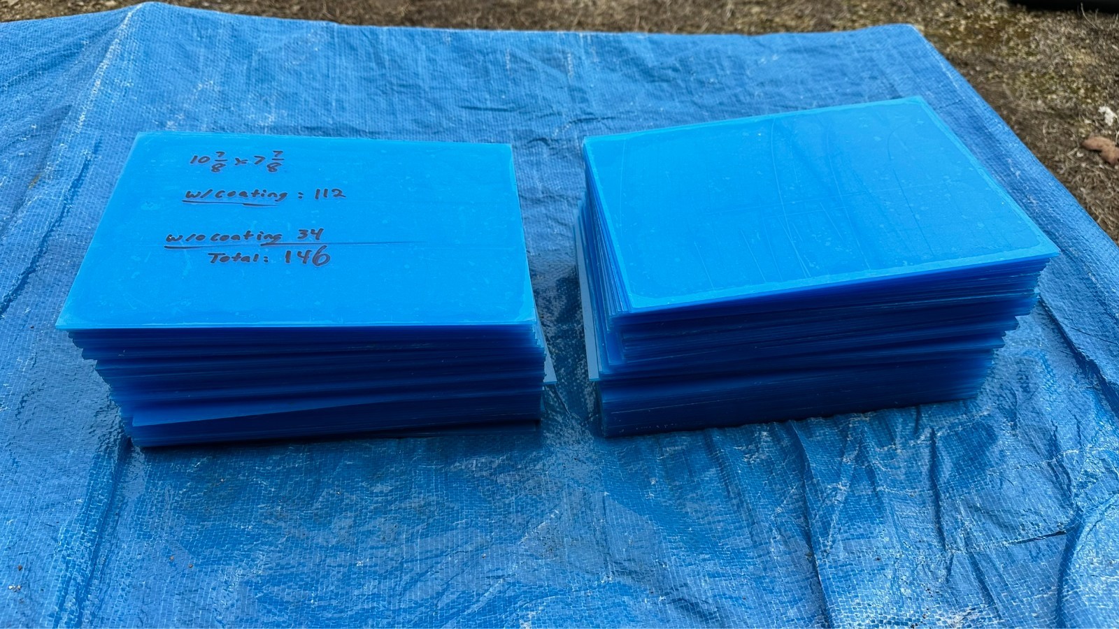 Lot of 102 New Sheets of 10-7/8" x 7-7/8" Acrylic Clear Plexiglass Plexi