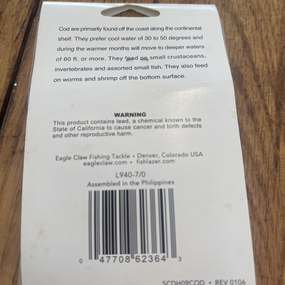 Eagle Claw Cod Rig 7/0 L940-7/0