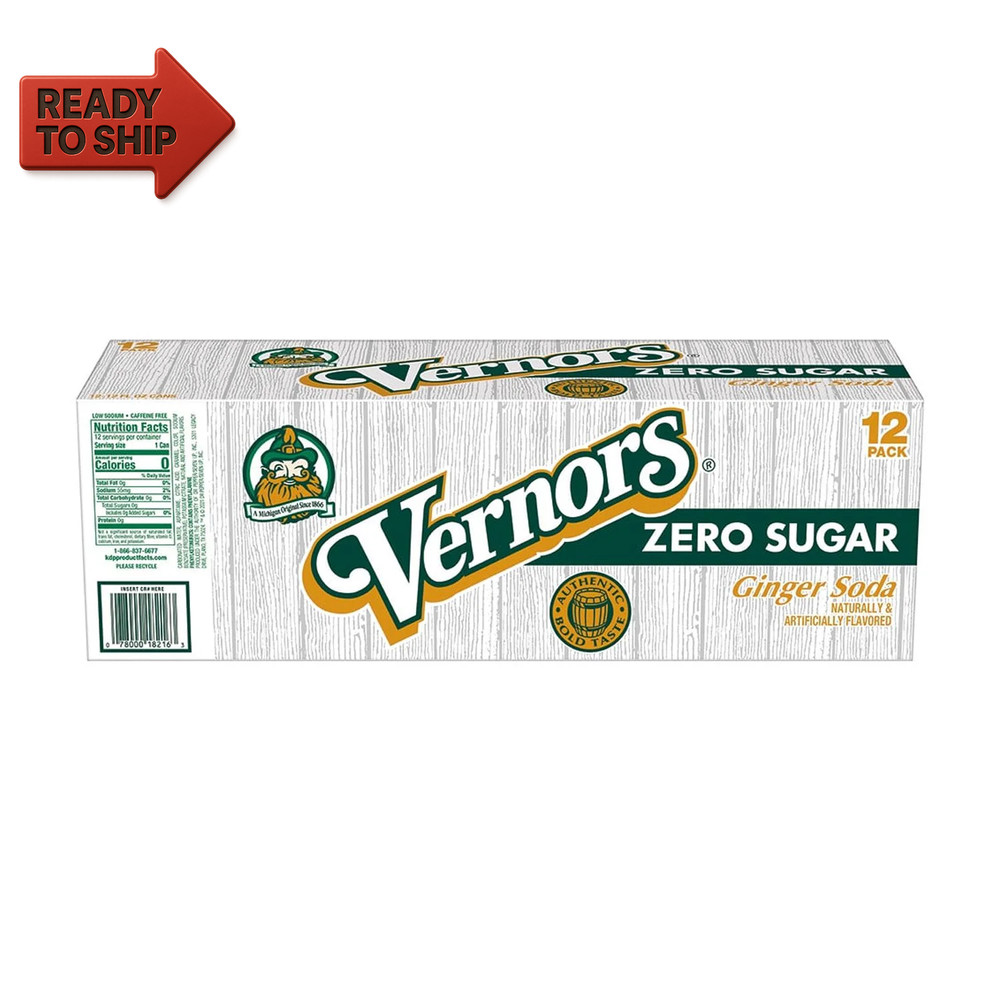 Zero Sugar Ginger Ale Soda Pop, 12 Fl Oz, 12 Pack Cans