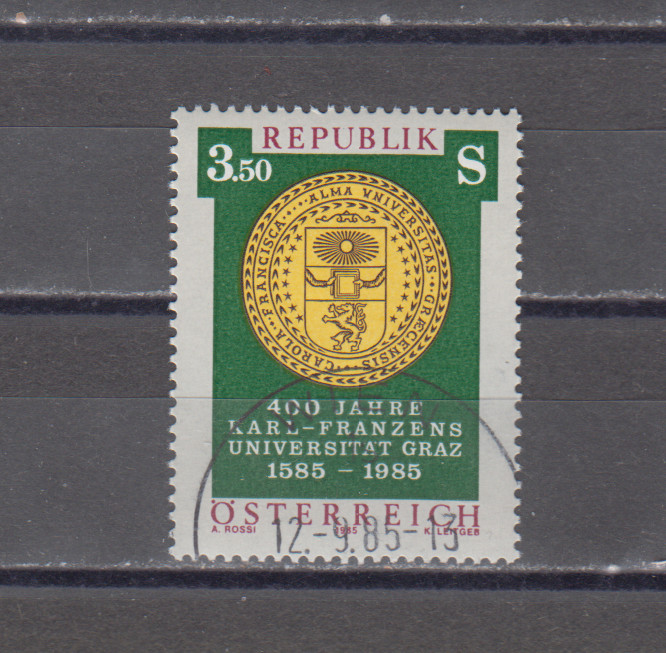 AUSTRIA :  1985 - USED  - SCOTT # 1299   EMBLEMS