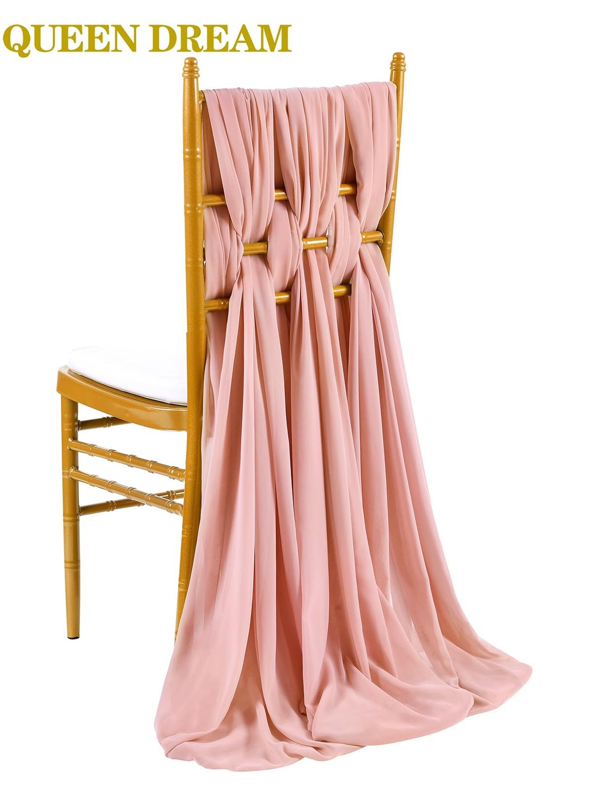 Dusty Rose Table Runner 27x120 Inches Rustic Chiffon Table Runner for Wedding...