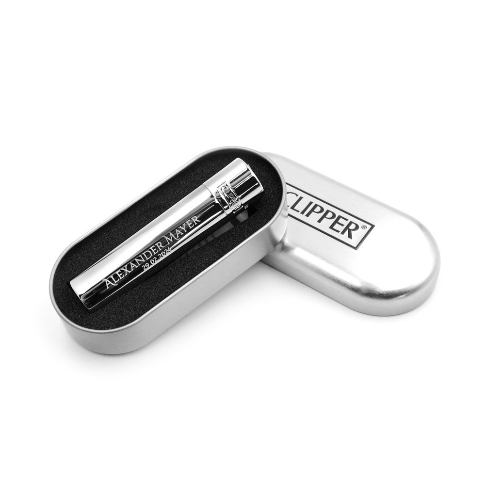 Clipper with engraving color silver