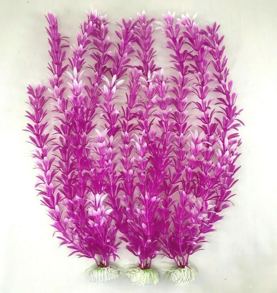 (7 Pack) 15" Artificial Aquarium Plant Plastic Decoration - Fast Shipping!