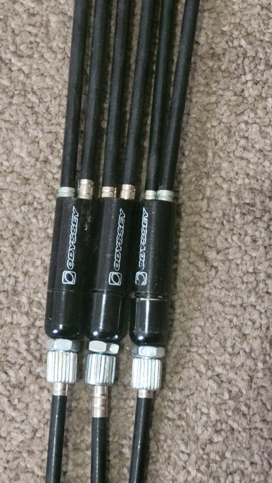 old school NOS Odyssey upper gyro cable lot of 3 bmx freestyle bike black