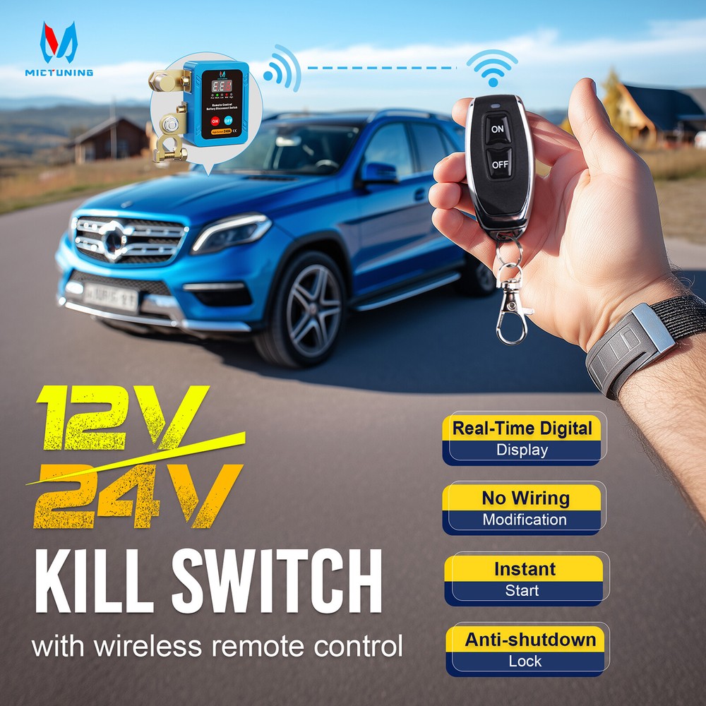 Remote Control Battery Disconnect Switch 140A Power Kill Isolator Cut Off Switch