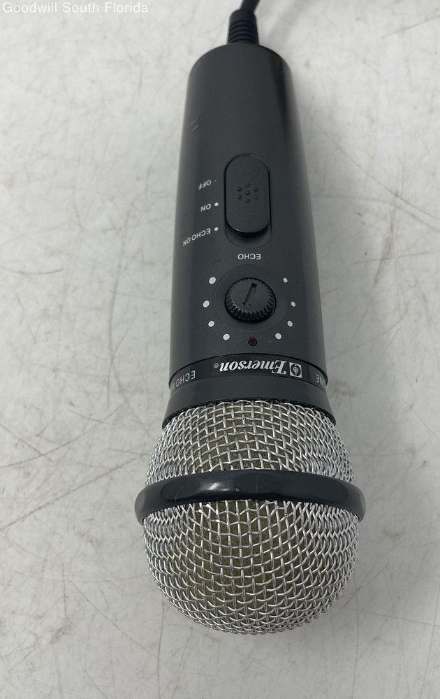 Emerson Echo Plug 'N' Sing Wired Karaoke Handheld Dynamic Microphone Not Tested