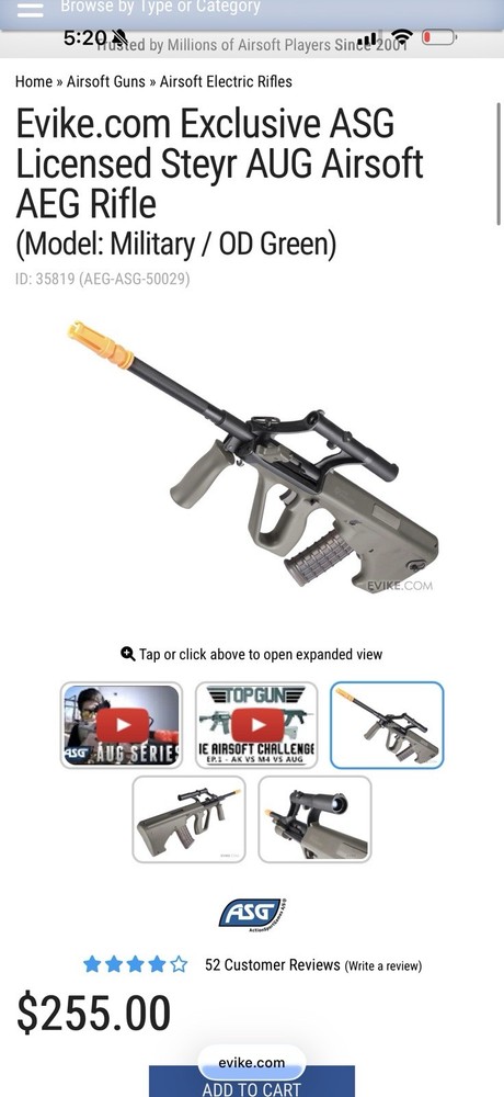 Airsoft ACOG rifle