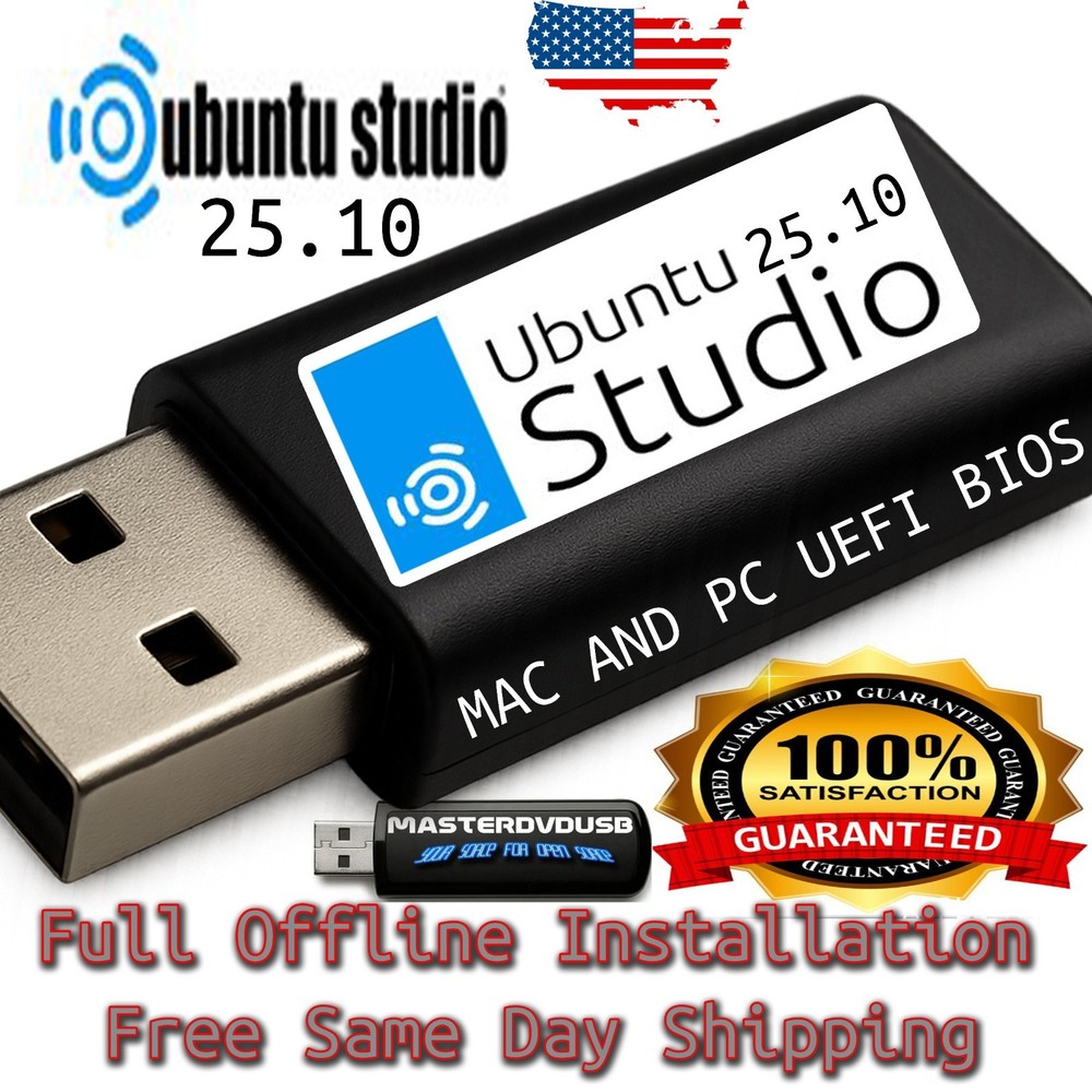 Ubuntu Studio 25.10 – Bootable USB Live Installer – February 2026 PC & MAC
