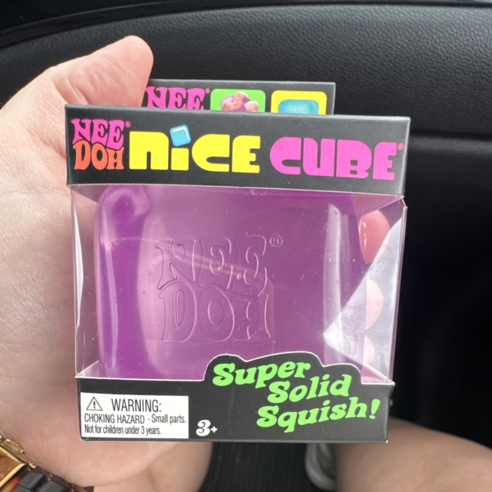 Nee Doh Nice Cube Super Solid Squish Purple Sensory Toy