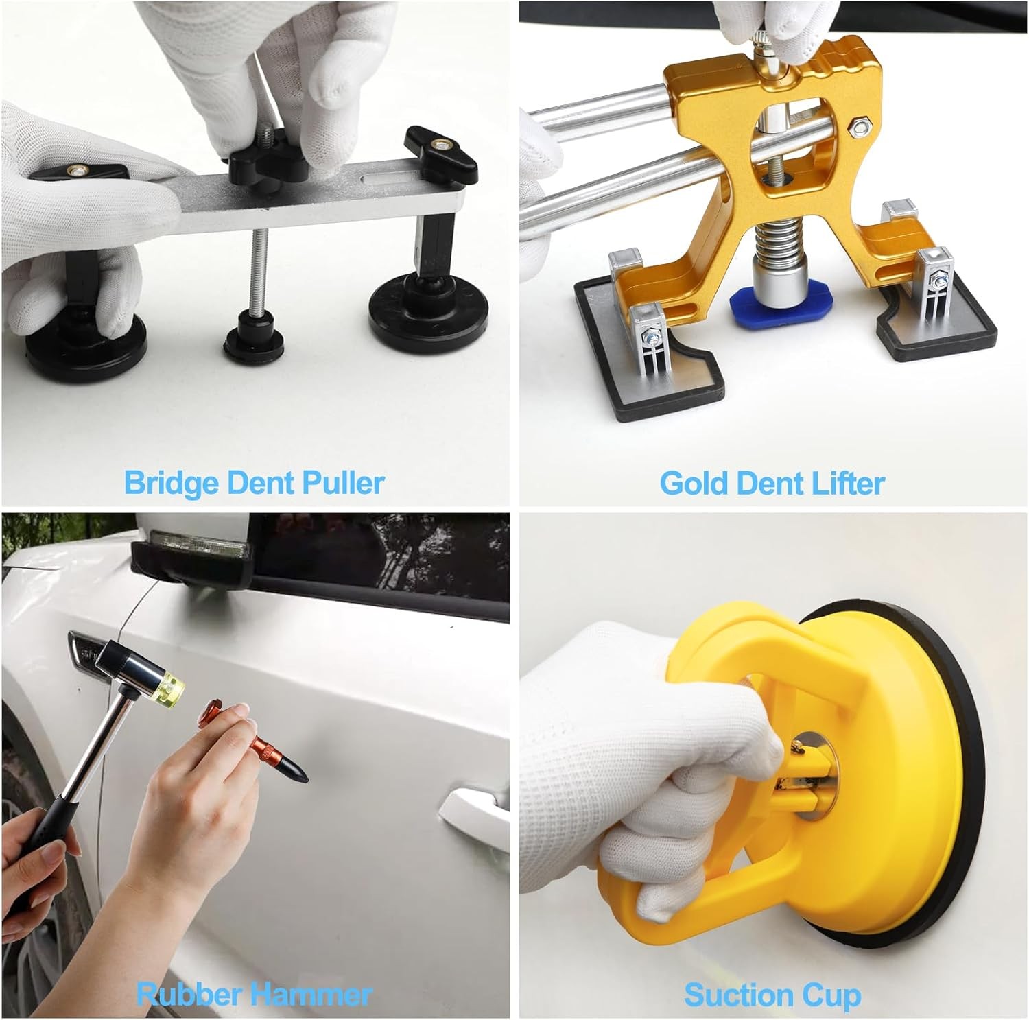 Car Body Dent Puller Hammer Bridge Lifter Tool Paintless Hail Remover Repair Kit