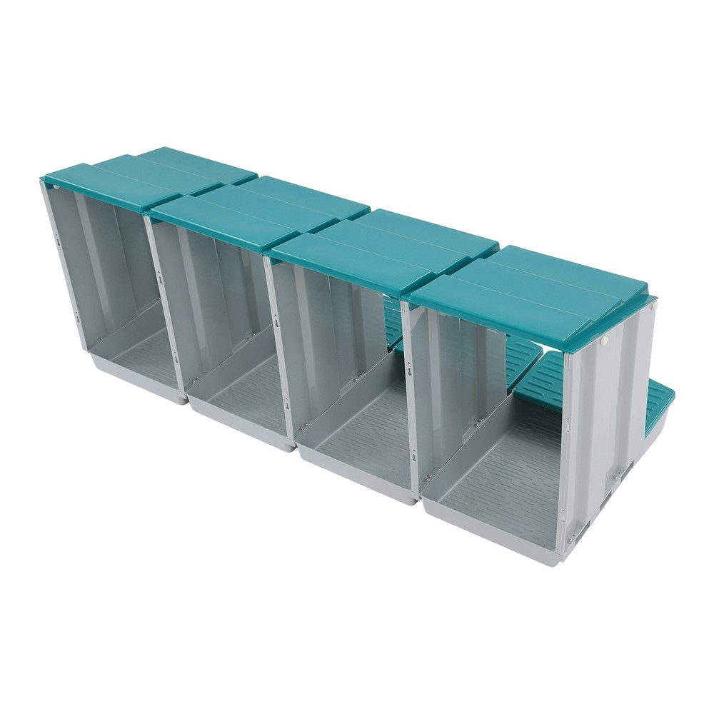 4-Compartment Chicken Nesting Box, Chicken Laying Box with Egg Collection