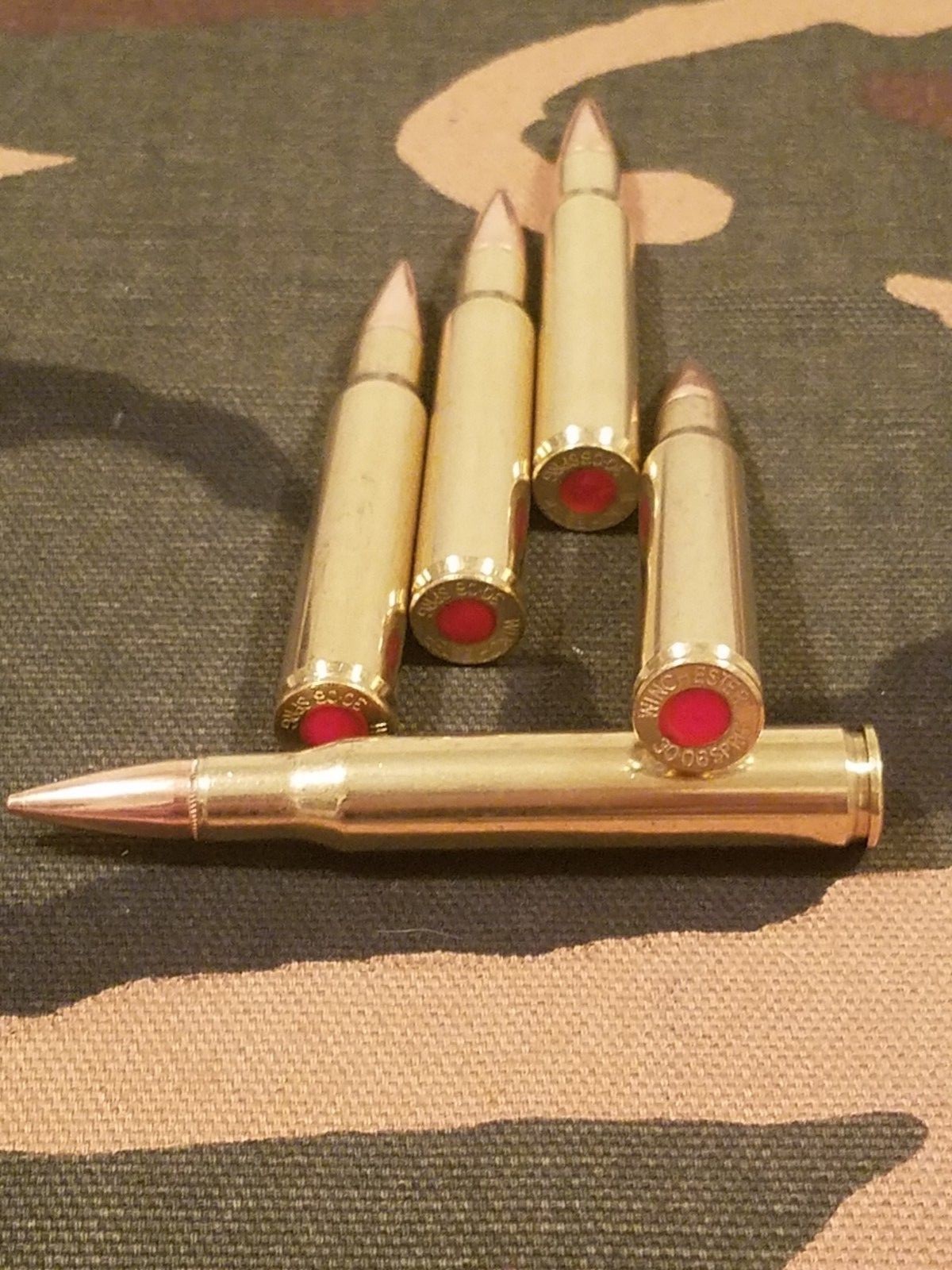 30-06 SPRINGFIELD SNAP CAPS SET OF 5 "SAFETY RED"