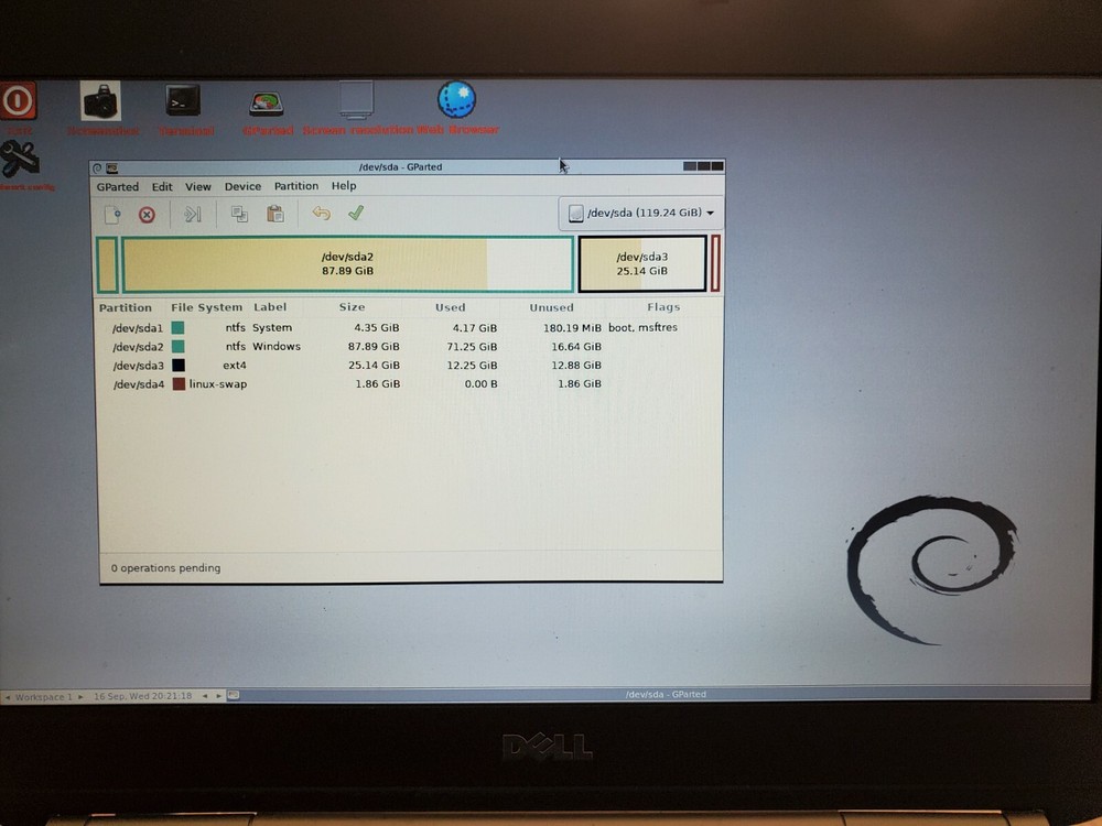 GParted Live Partition Manager GNOME for Windows/Linux 4G USB Stick