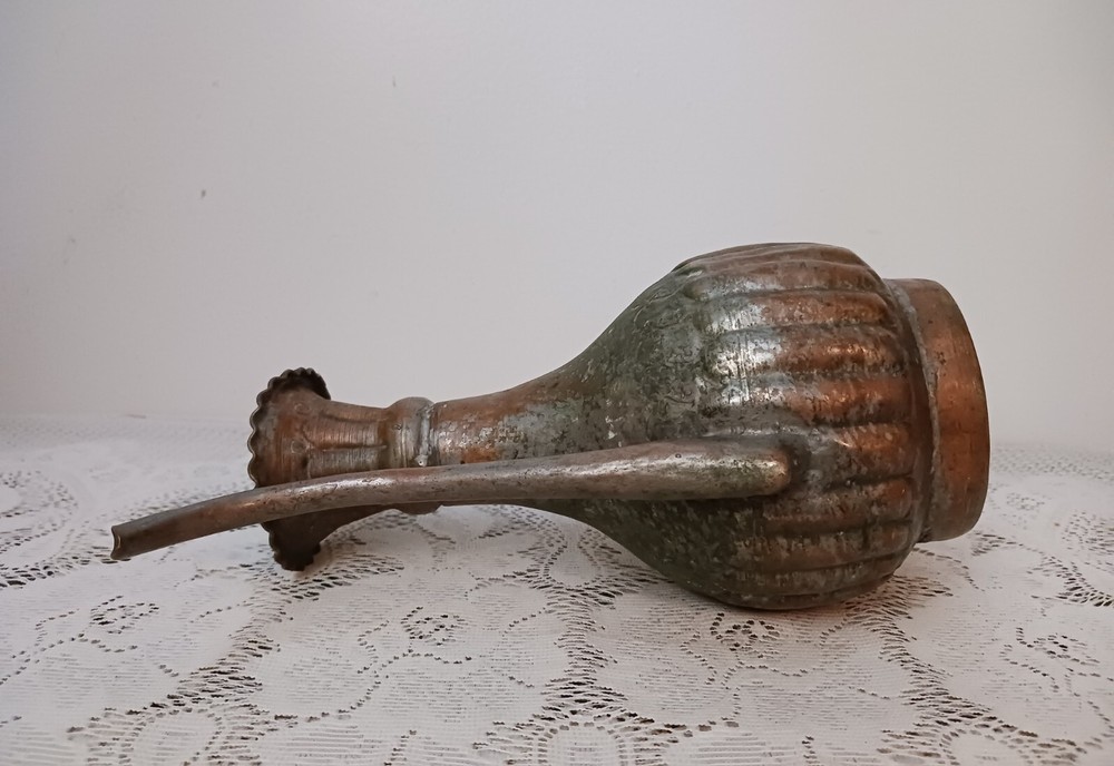 Antique Hand Hammered Middle Eastern Copper Water Pitcher, Egypt