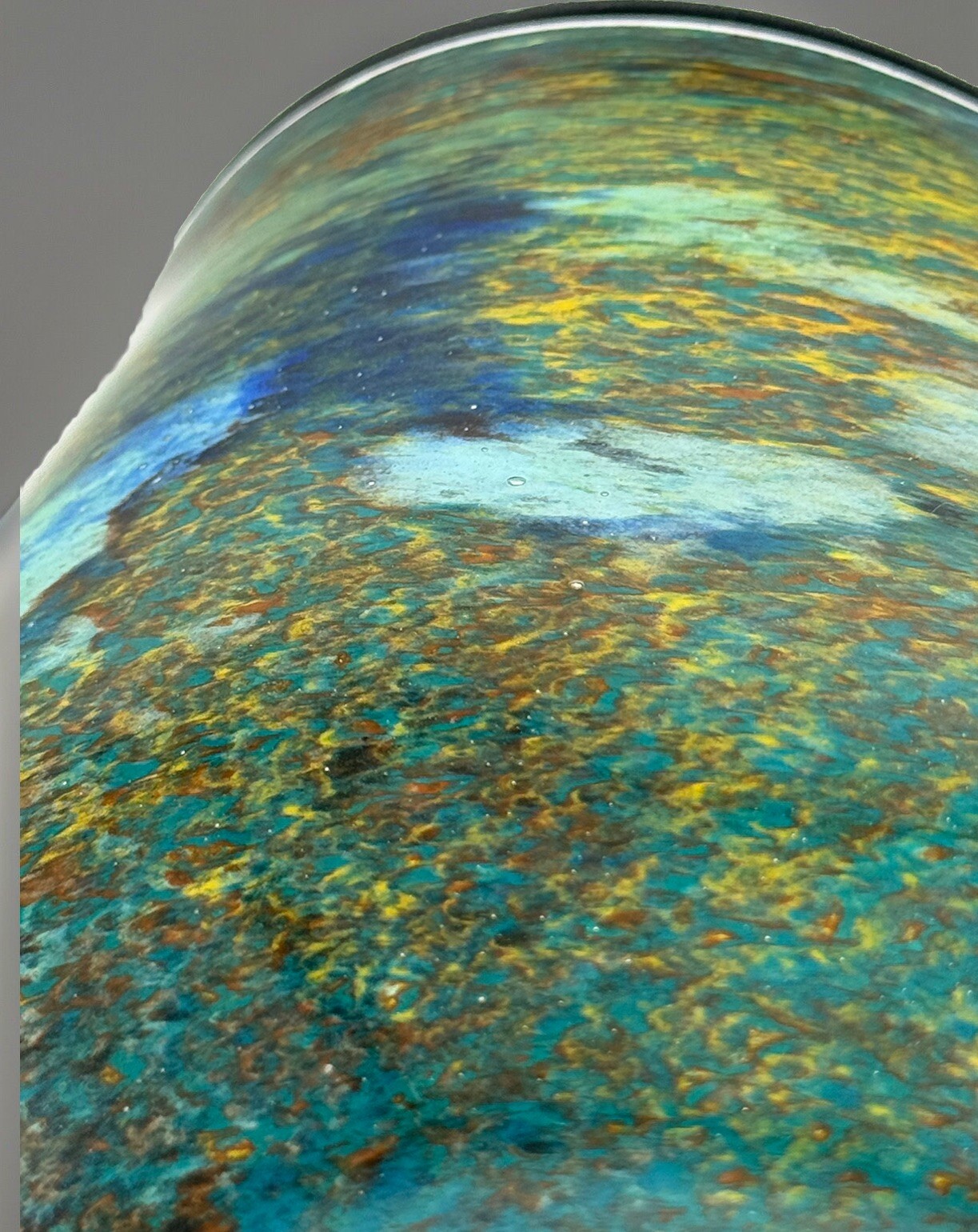 Loan Nemtoi art glass “Wavy” bowl original hand-blown signed home decor