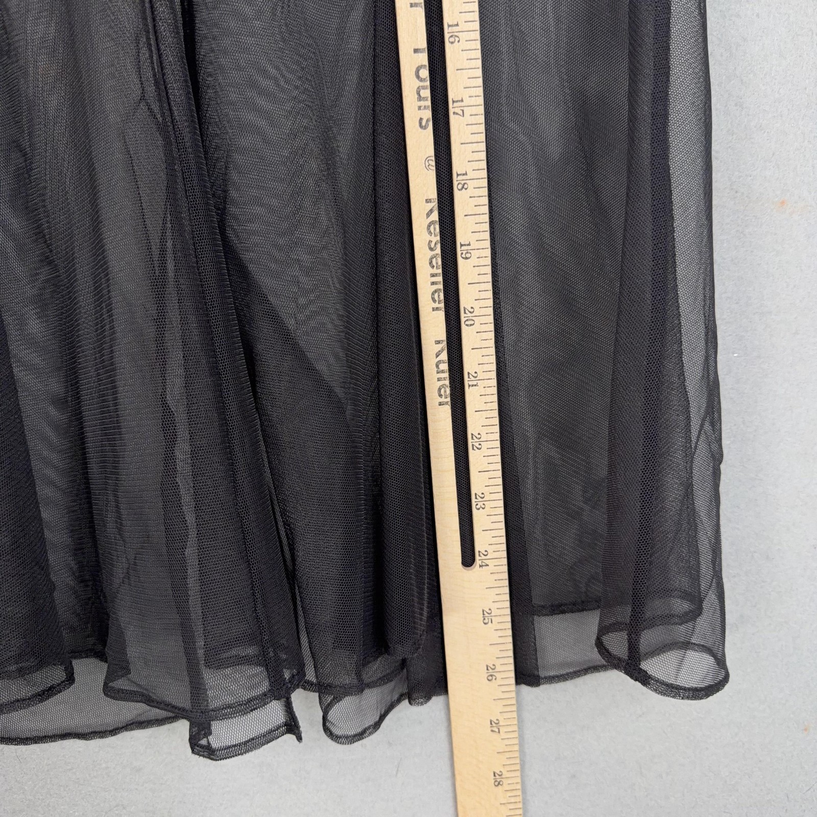 Victorias Secret Babydoll Gown Womens 34B Black Mesh Floral Lace Intimates