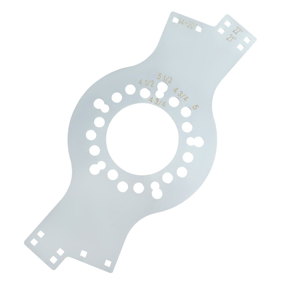 5 Bolt Pattern Measuring Tool for Wheel Offset Fitment Simulator 7-17" Width