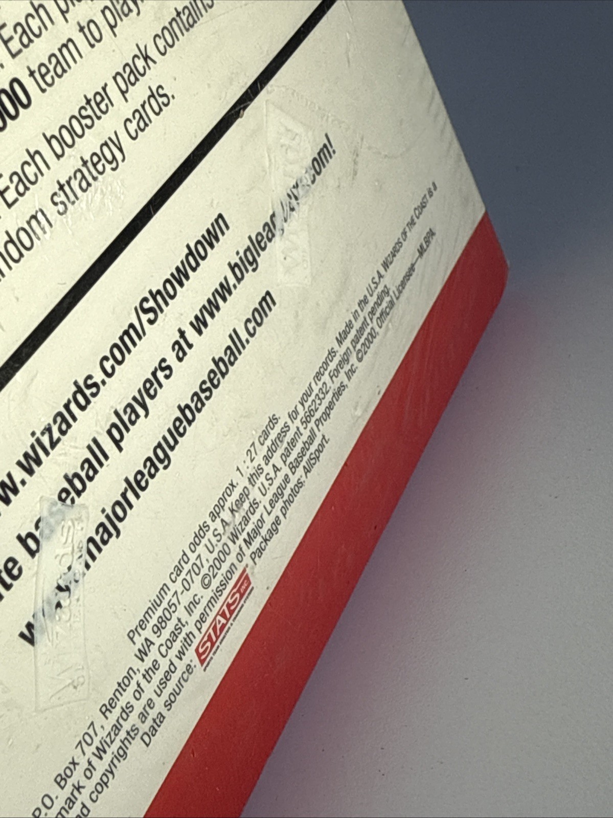 MLB SHOWDOWN 2000 CCG Factory Sealed Booster Box - 36 Packs - 1st Edition