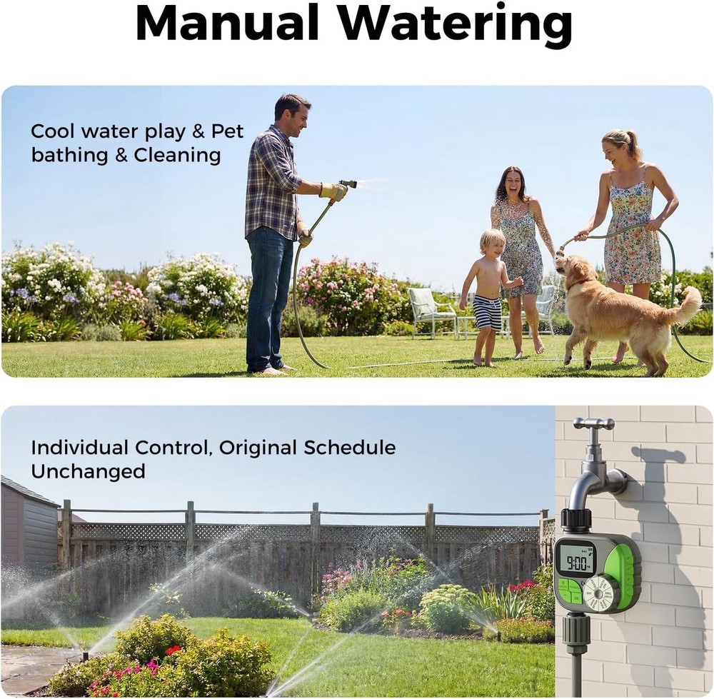 Sprinkler Timer- Hose Timer for Garden Hose, Programmable Watering Timer and