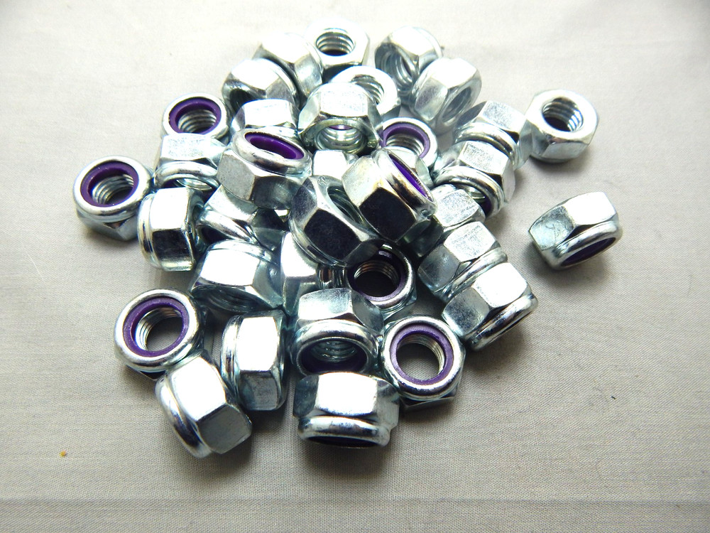 12M - 1.75  NYLON  HEX  LOCK  NUTS