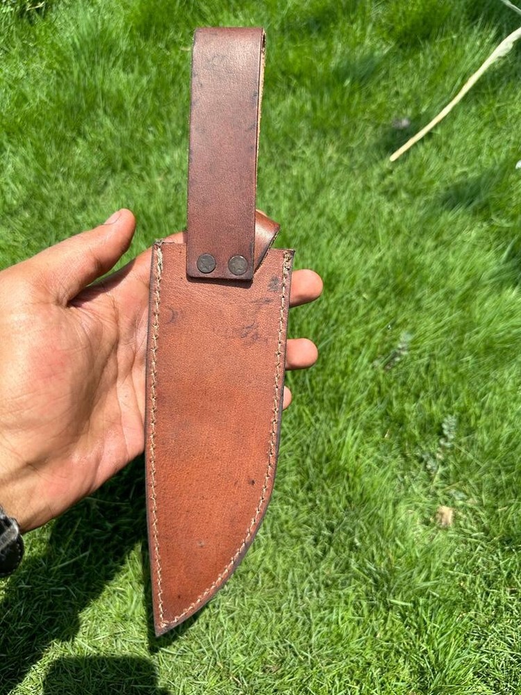Custom Handmade Fixed Knife Leather Sheath Holster Belt Loop