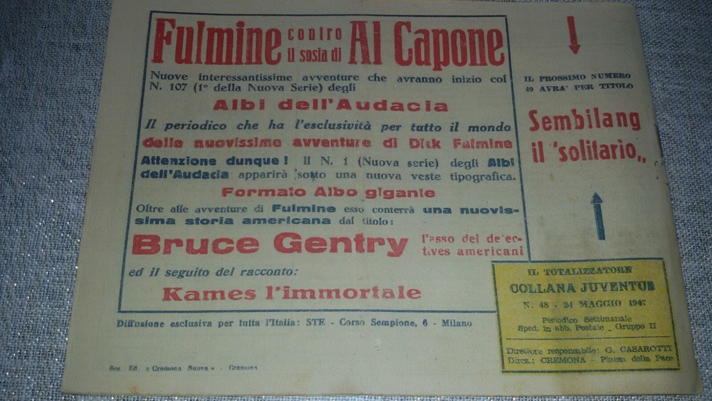 1947 Gim Toro Comic No. 48 ORIGINAL £. 10