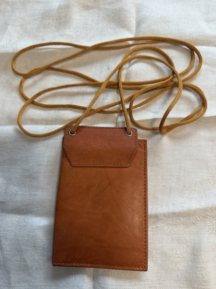 Genuine Leather Lanyard Wallet