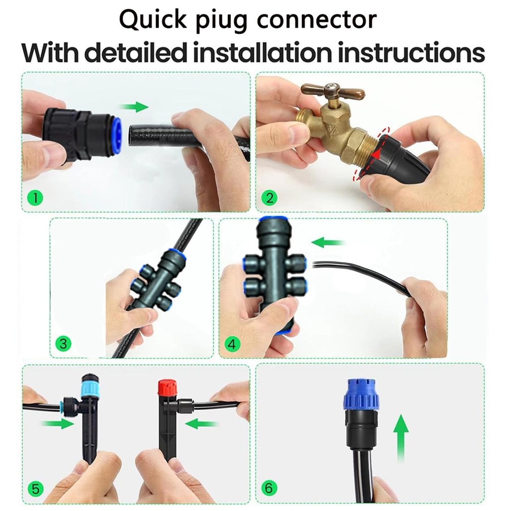 Quick-Connect Automatic Drip Irrigation System Kit – 230FT Garden Watering