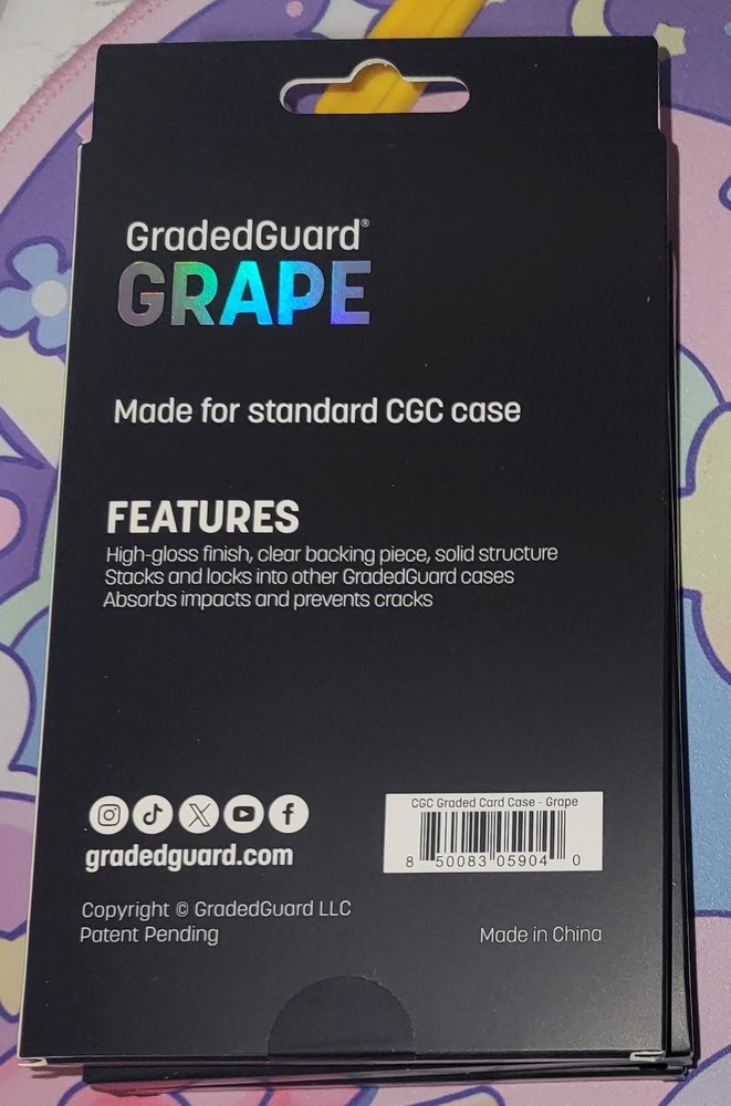 GradedGuard CGC Grape IN HAND Graded Guard Case Protector