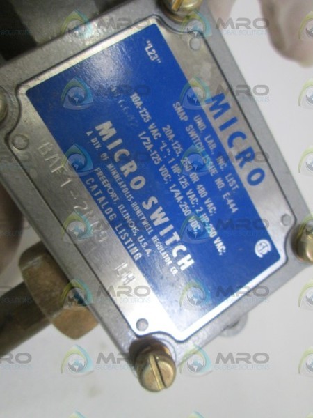 MICRO SWITCH BAF1-2RQ9-LH LIMIT SWITCH (GREY) UNMP
