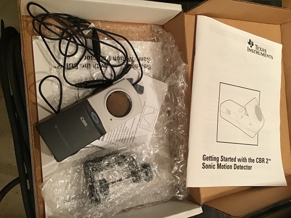 Texas Instruments CBR 2 Sonic Motion Detector In Box With Cable & Instructions