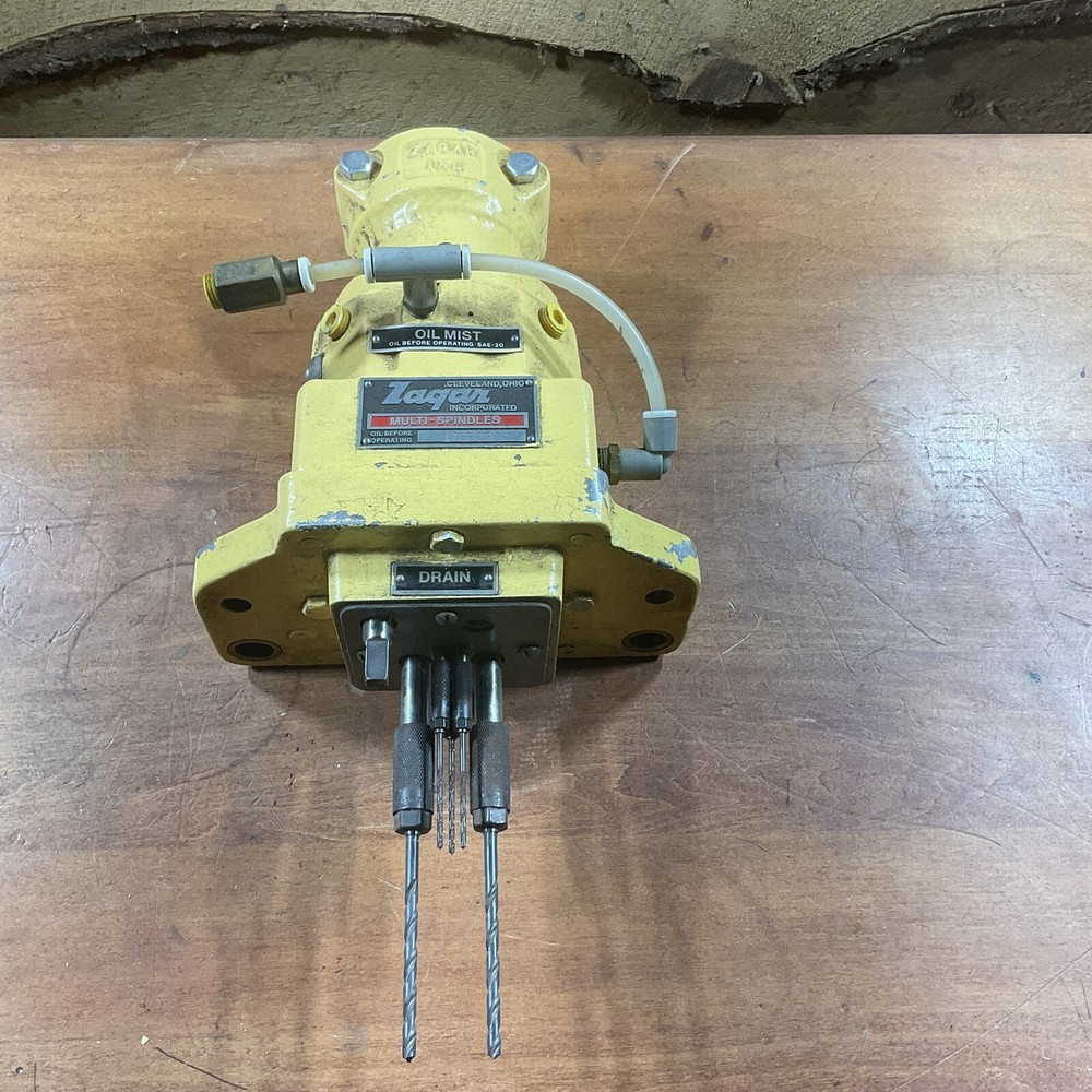 Zagar Gearless Multi-Spindle Drill head For Drill Press, Flat Bit Drive