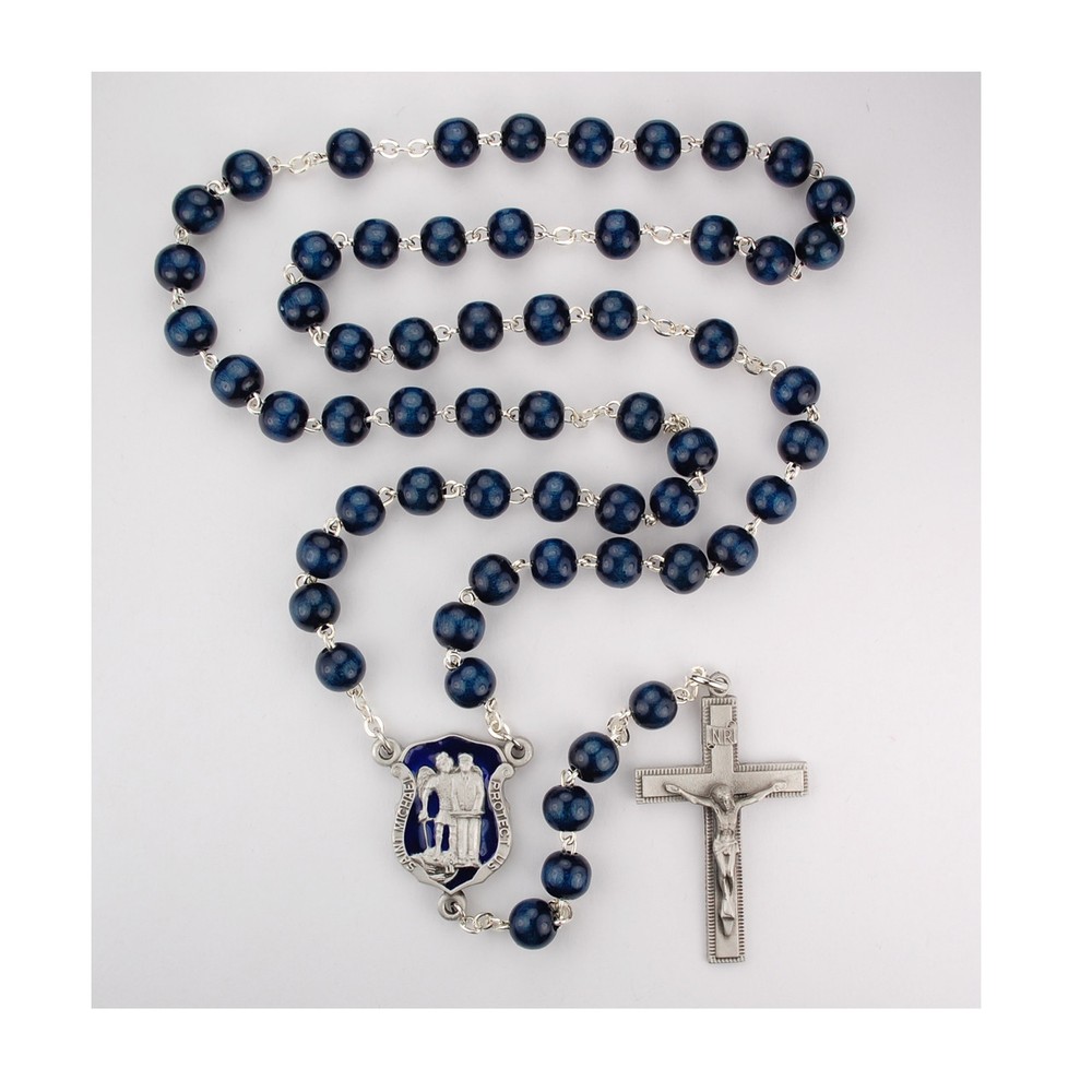Police Officer's Blue Rosary with St. Michael