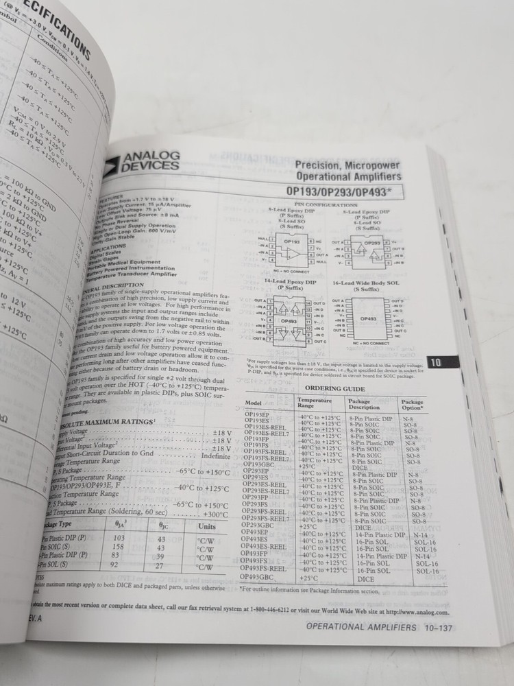 Electronics Book: Analog Devices, Designer's Reference Manual 1996