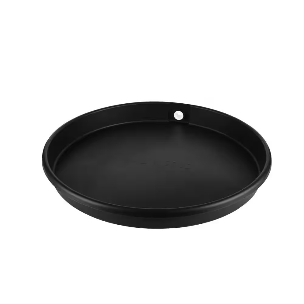24 In. Plastic round Water Heater Drain Pan with PVC Fitting