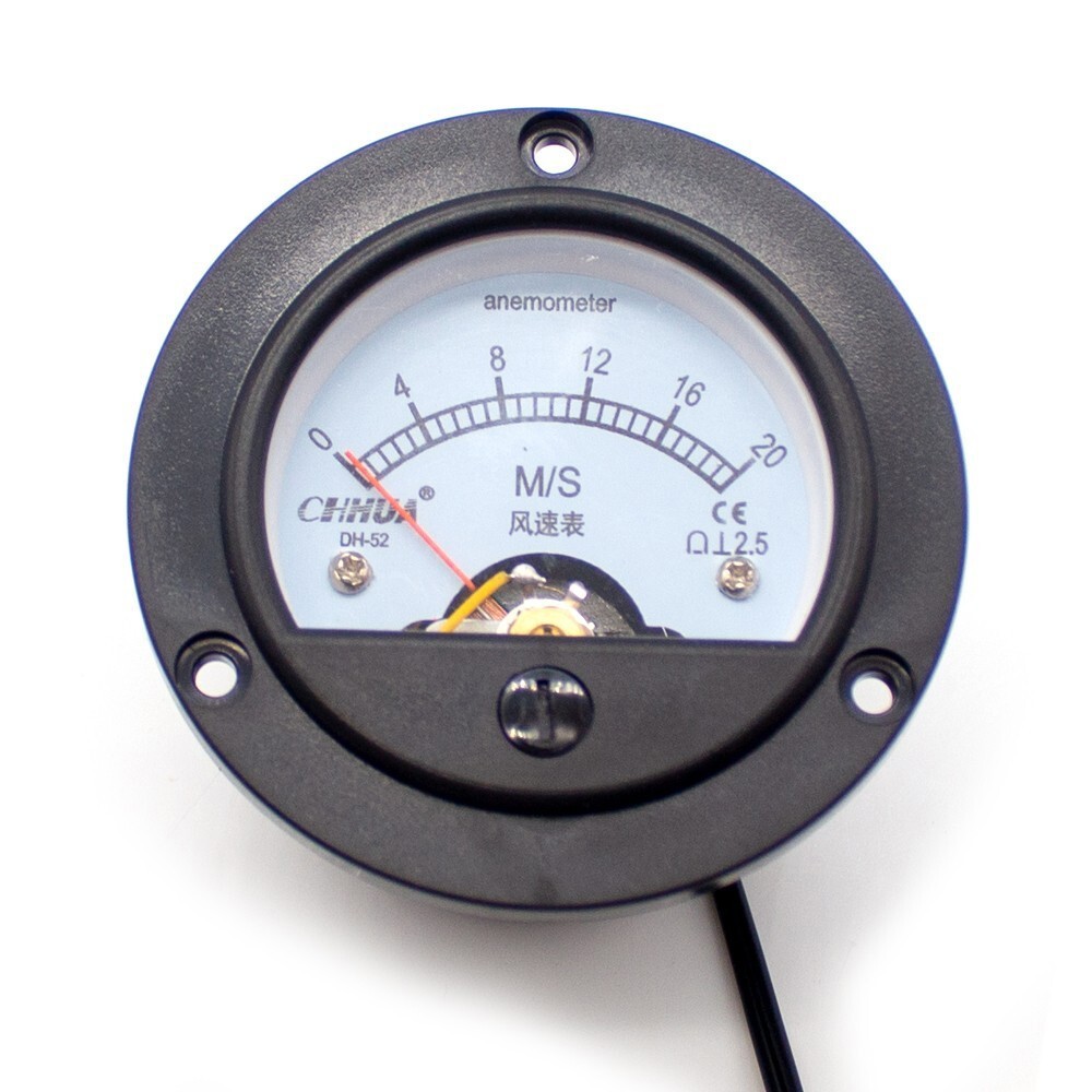 Tower Crane Anemometer Self-Generating Wind Speed Sensor Analog Display 0-20m/s