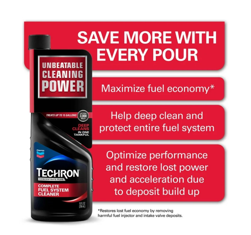 (2 pack) Chevron Techron Complete Fuel System Cleaner, 10 oz